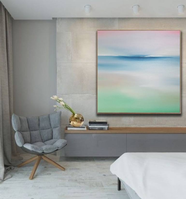 Original Abstract Seascape Painting by Larissa Uvarova