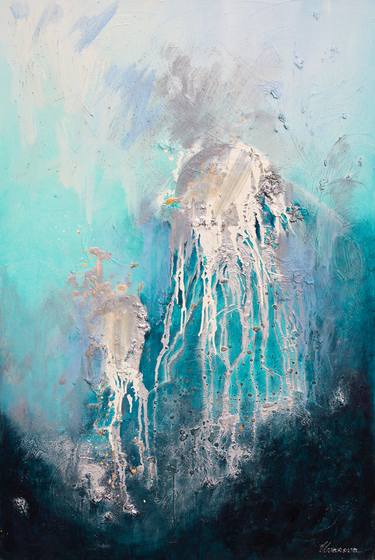 Original Abstract Seascape Paintings by Larissa Uvarova