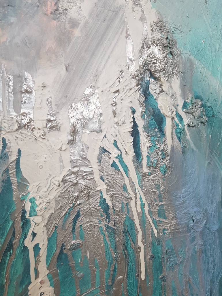 Original Abstract Seascape Painting by Larissa Uvarova
