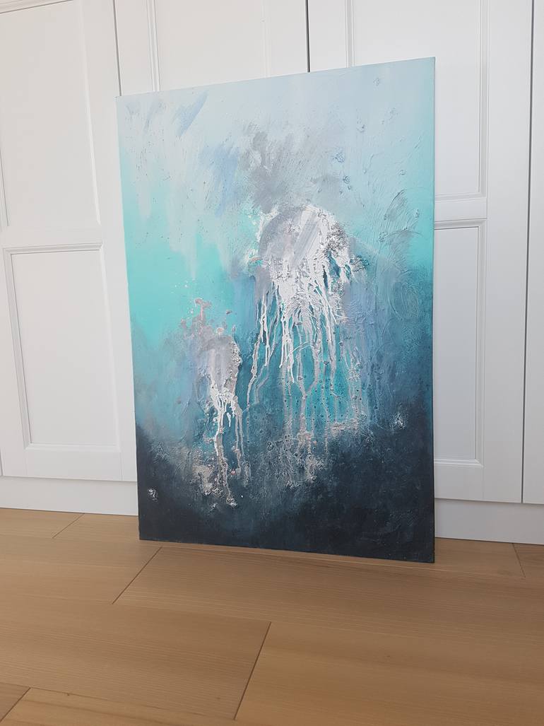 Original Abstract Seascape Painting by Larissa Uvarova