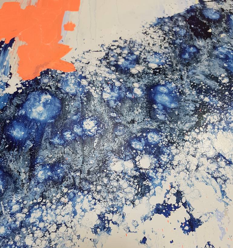 Original Abstract Expressionism Abstract Painting by Larissa Uvarova