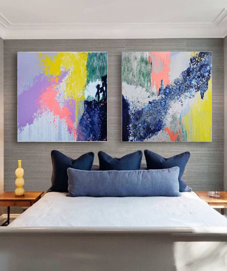 Original Abstract Expressionism Abstract Painting by Larissa Uvarova