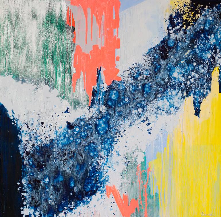 Original Abstract Expressionism Abstract Painting by Larissa Uvarova