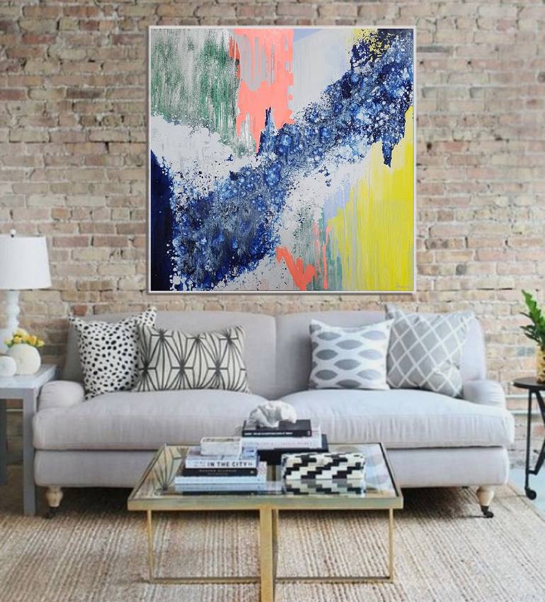 Original Abstract Expressionism Abstract Painting by Larissa Uvarova
