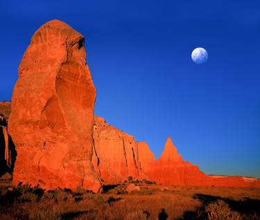 Moon over Kodachrome State Park thumb