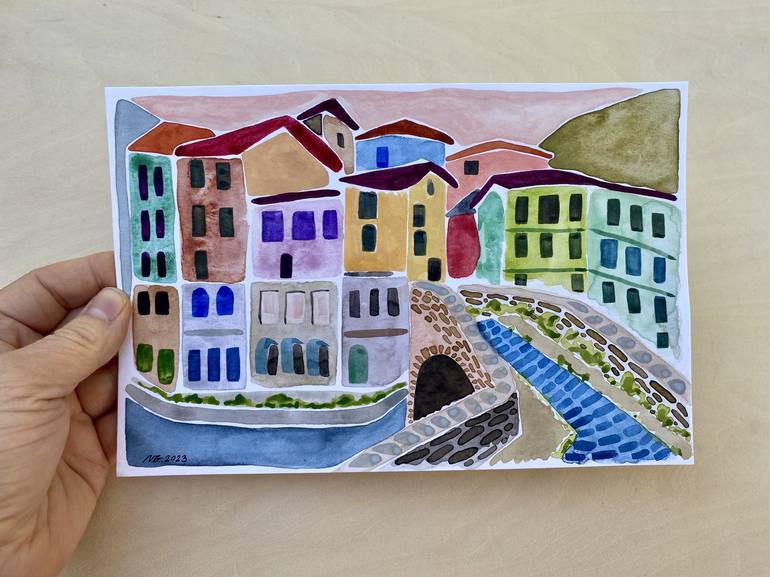 Original Architecture Painting by Nikki Galapon