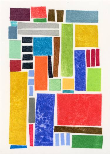 Original Abstract Geometric Printmaking by Nikki Galapon