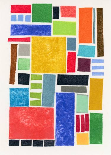 Original Abstract Geometric Printmaking by Nikki Galapon