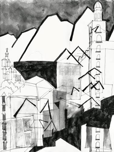Print of Expressionism Architecture Drawings by Nikki Galapon