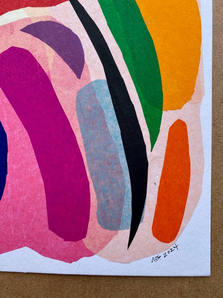 Original Abstract Expressionism Abstract Collage by Nikki Galapon
