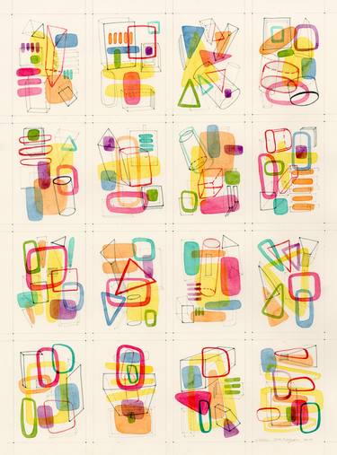 Print of Abstract Geometric Paintings by Nikki Galapon