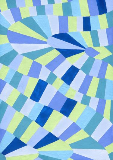Original Abstract Geometric Paintings by Nikki Galapon