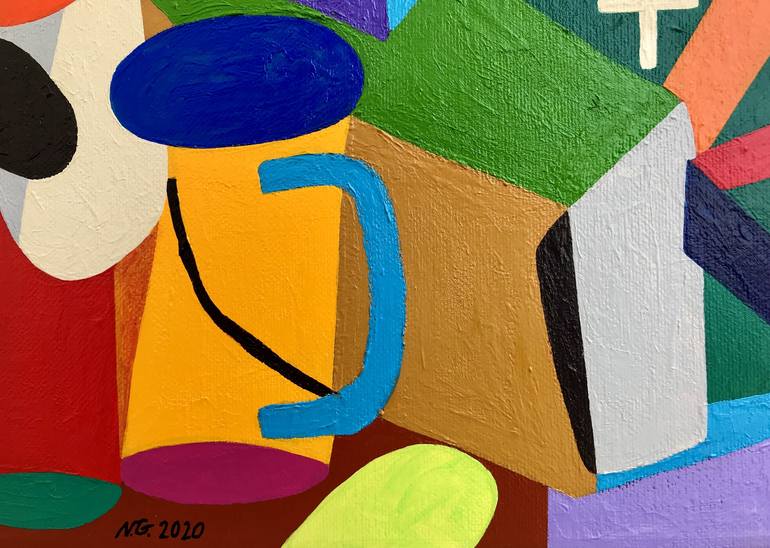 Original Abstract Still Life Painting by Nikki Galapon