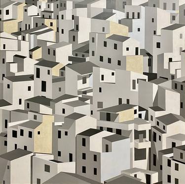 Original Abstract Architecture Paintings by Nikki Galapon