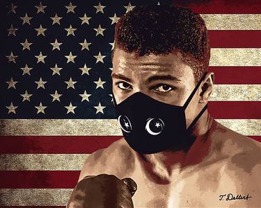 Muhammad Ali Muslim in Corona Mask - Limited Edition of 10 thumb