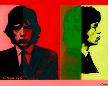 MICK JAGGER Mugshot Criminal Record - Limited Edition of 10 thumb