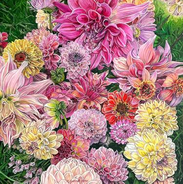 Original Realism Floral Painting by Kathryn Gabinet-Kroo