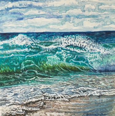 Print of Fine Art Beach Paintings by Kathryn Gabinet-Kroo