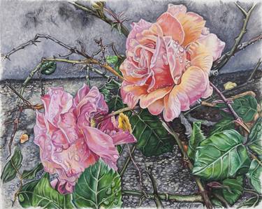 Original Fine Art Floral Paintings by Kathryn Gabinet-Kroo