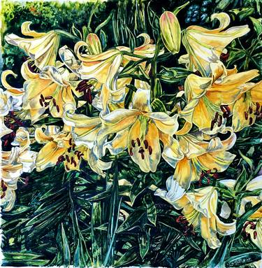 Print of Fine Art Floral Paintings by Kathryn Gabinet-Kroo