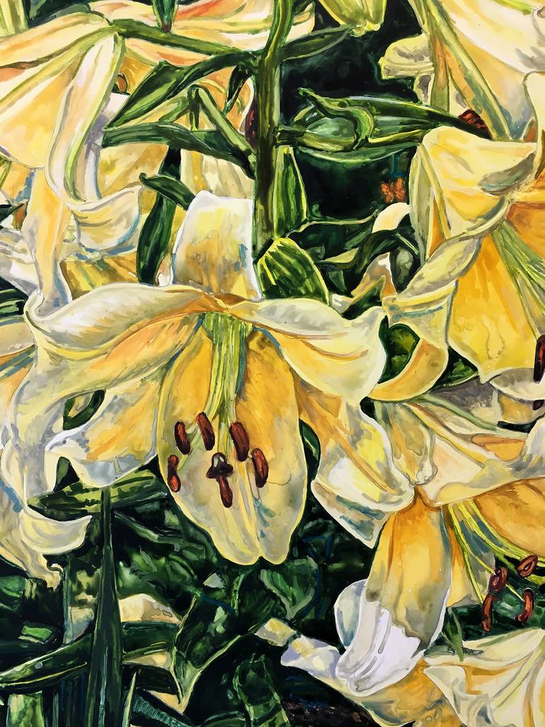 Original Floral Painting by Kathryn Gabinet-Kroo
