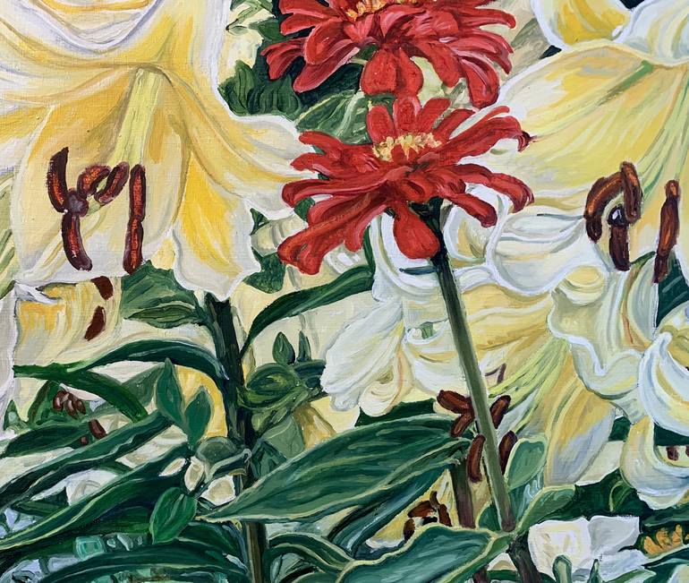 Original Fine Art Floral Painting by Kathryn Gabinet-Kroo