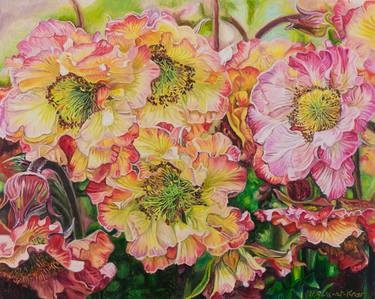 Original Fine Art Floral Paintings by Kathryn Gabinet-Kroo