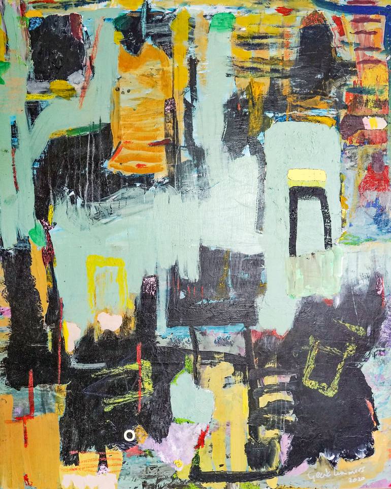 Original Abstract Expressionism Abstract Painting by Geert  Lemmers