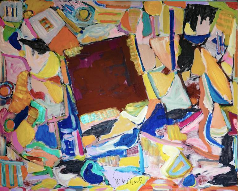 Original Abstract Expressionism Abstract Painting by Geert  Lemmers