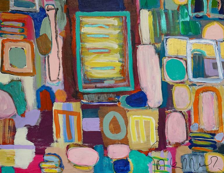 Original Abstract Expressionism Abstract Painting by Geert  Lemmers