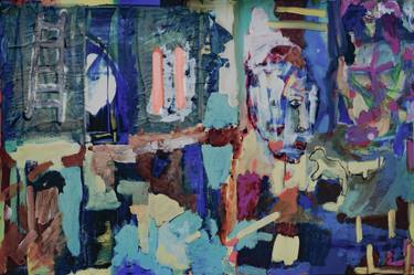 Original Abstract Expressionism Abstract Mixed Media by Geert  Lemmers