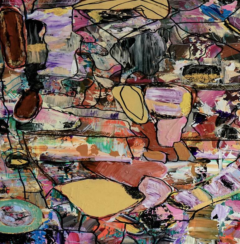 Original Abstract Expressionism Abstract Painting by Geert  Lemmers