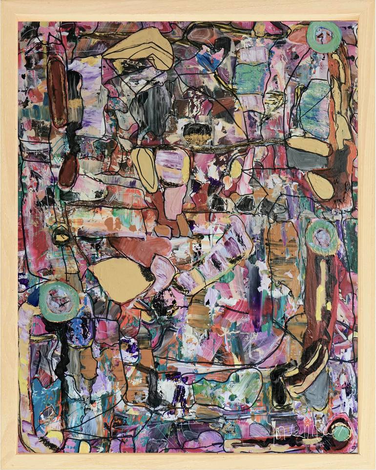 Original Abstract Expressionism Abstract Painting by Geert  Lemmers