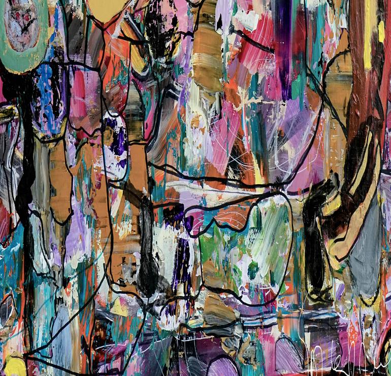 Original Abstract Expressionism Abstract Painting by Geert  Lemmers