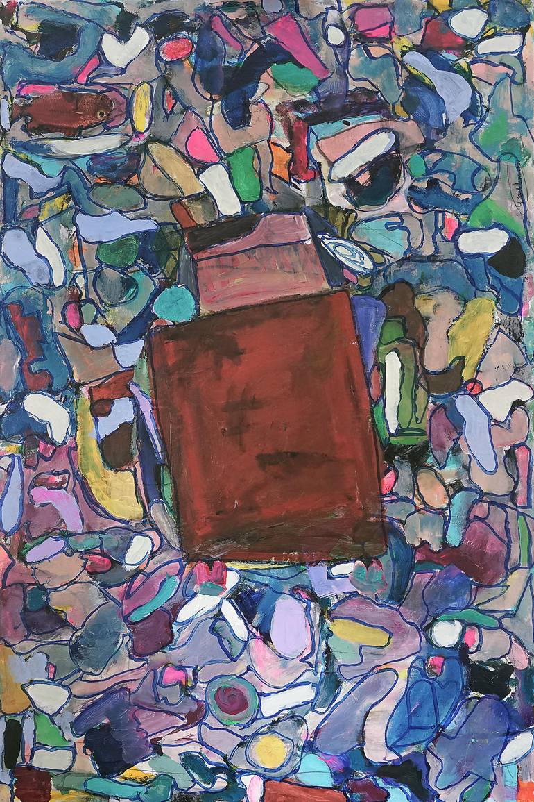 Original Abstract Expressionism Abstract Painting by Geert  Lemmers