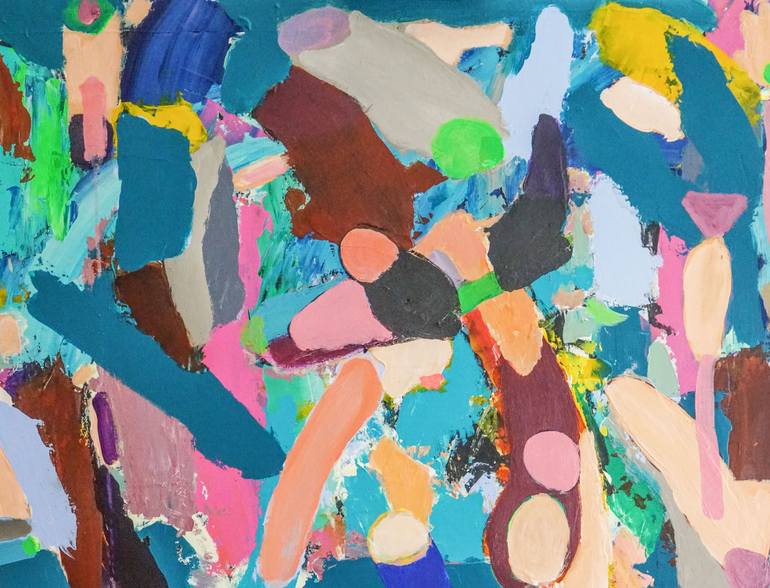 Original Abstract Expressionism Abstract Painting by Geert  Lemmers
