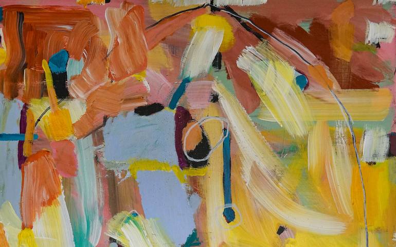 Original Abstract Expressionism Abstract Painting by Geert  Lemmers