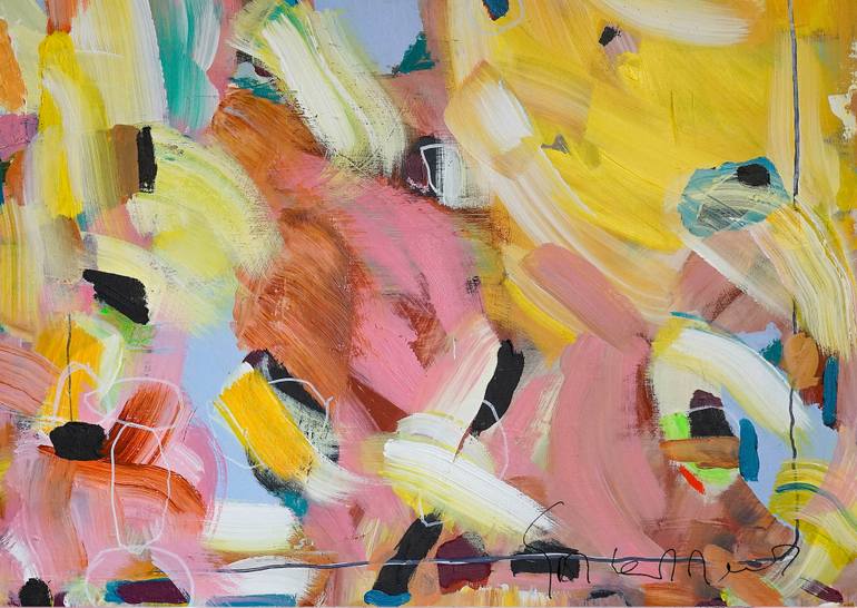 Original Abstract Expressionism Abstract Painting by Geert  Lemmers