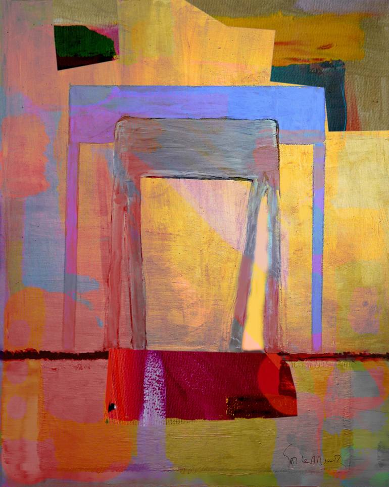 Original Abstract Expressionism Abstract Mixed Media by Geert  Lemmers