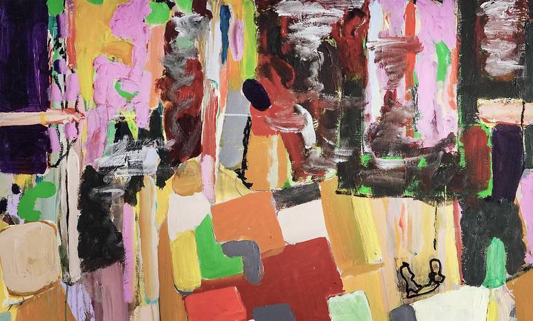 Original Abstract Expressionism Abstract Painting by Geert  Lemmers