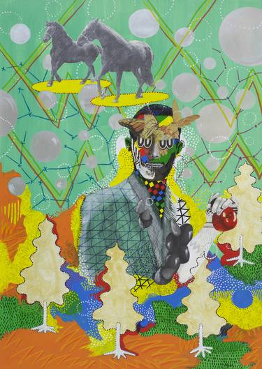 Print of Pop Art Portrait Collage by Yoh Nagao