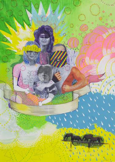 Print of Portrait Collage by Yoh Nagao