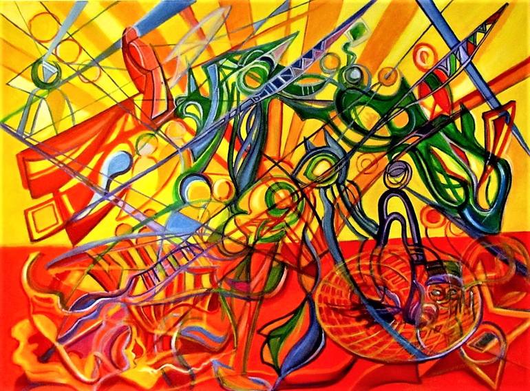 Political Chaos Theory Painting By Hans Peter Fleps Saatchi Art