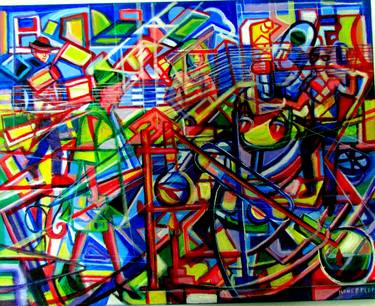 Original Expressionism Abstract Paintings by Hans-Peter Fleps