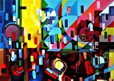 Original Conceptual Abstract Paintings by Hans-Peter Fleps