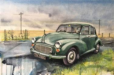 Original Fine Art Automobile Painting by John Lowerson