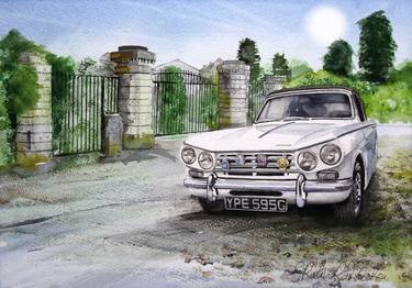 Original Figurative Automobile Paintings by John Lowerson