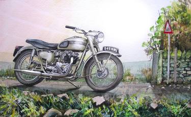 Print of Illustration Motorcycle Paintings by John Lowerson