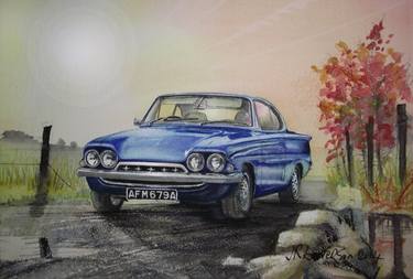 Original Illustration Car Paintings by John Lowerson