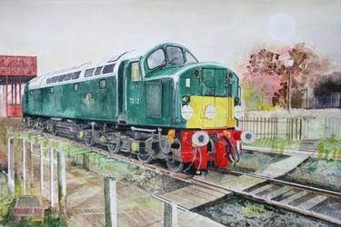 Original Figurative Train Paintings by John Lowerson